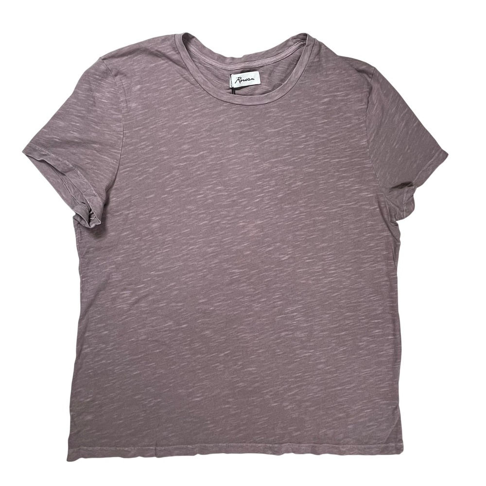 New Rowan Tyler Slub T-Shirt Women XL Mauve Purple Cotton Casual Quiet Lux NWT